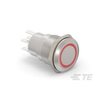 Alcoswitch AV19 DPM 5A FIX RING LED RED 24V AV1920R324Q04